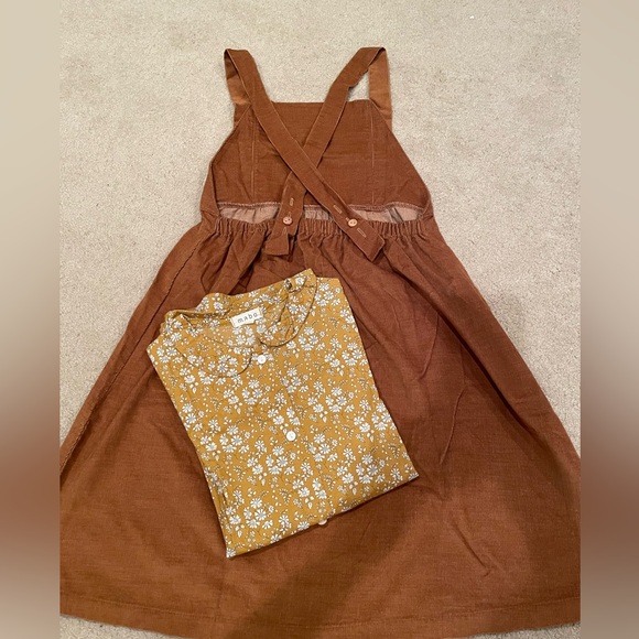 Mabo Corduroy Skirt Overalls & Liberty blouse - Picture 1 of 4